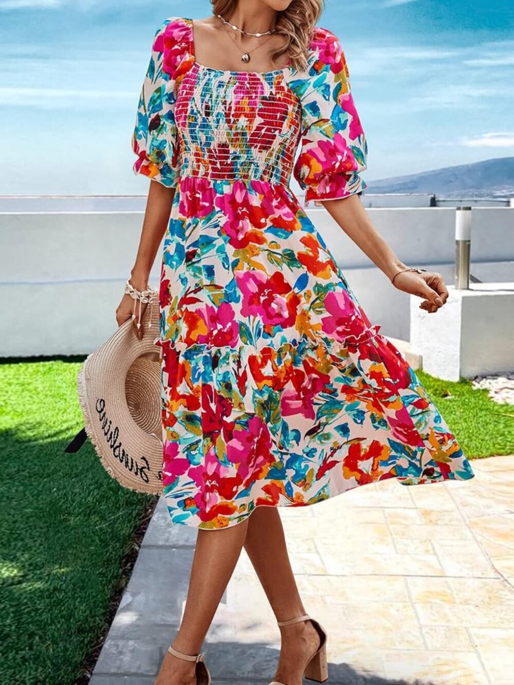 Creative Creations Spring Summer NWT Floral Dress in 2XL